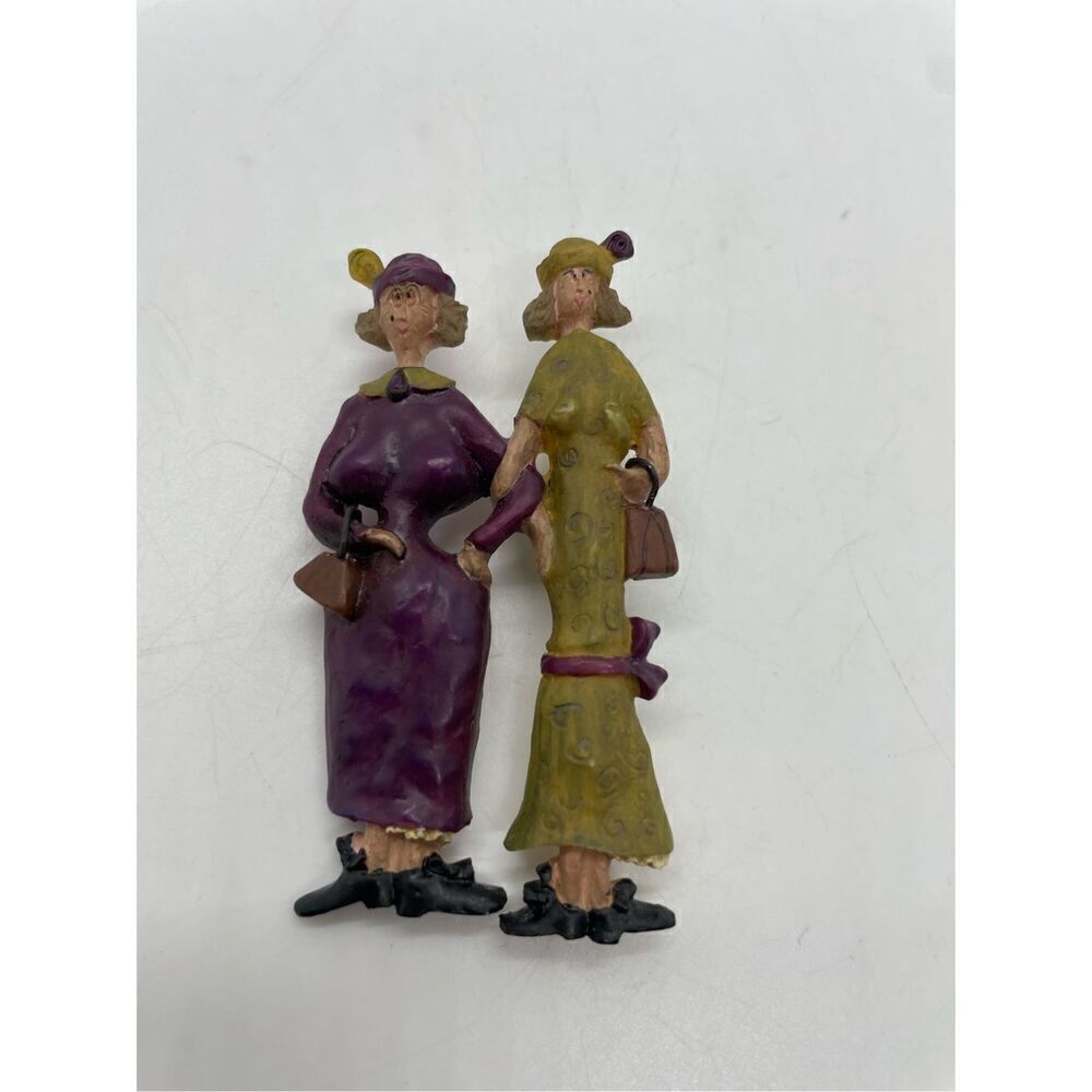 Vintage Sandy Gervis Resin Pieces From My Heart Best Friends Shopping Brooche